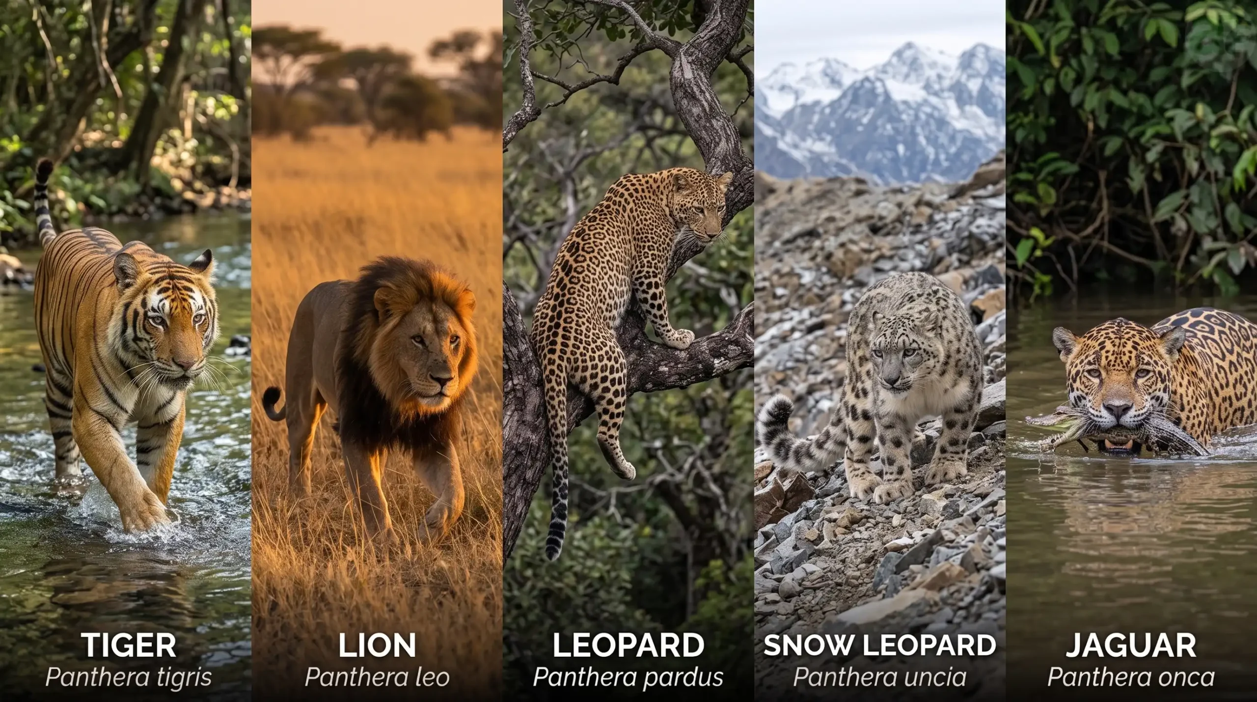 Comparison of Tiger with Similar Big Cats