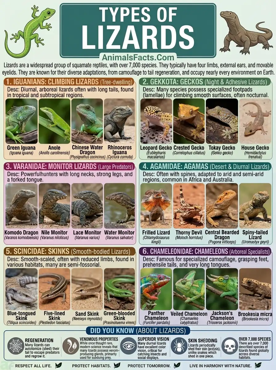 types of lizards