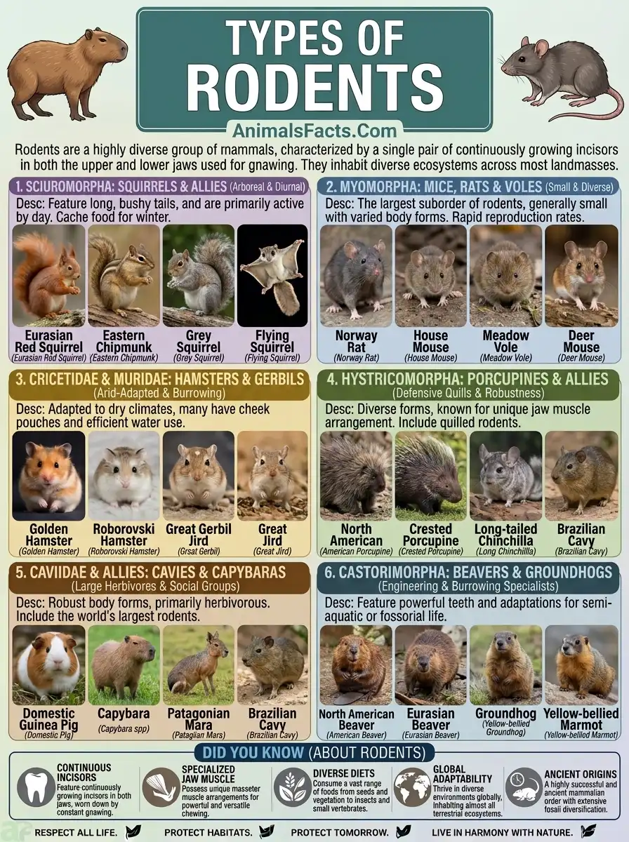 types of rodents