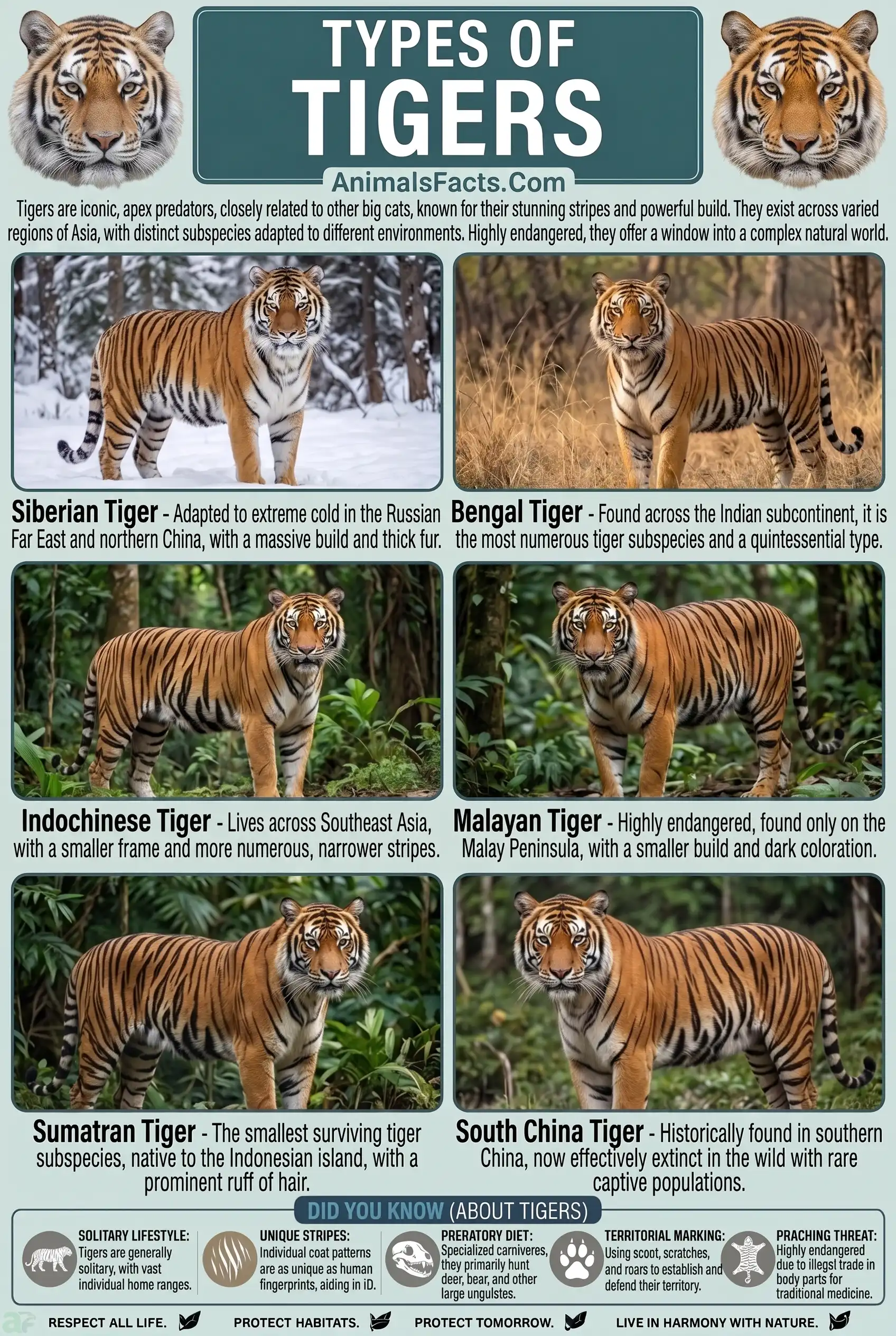 types of tigers