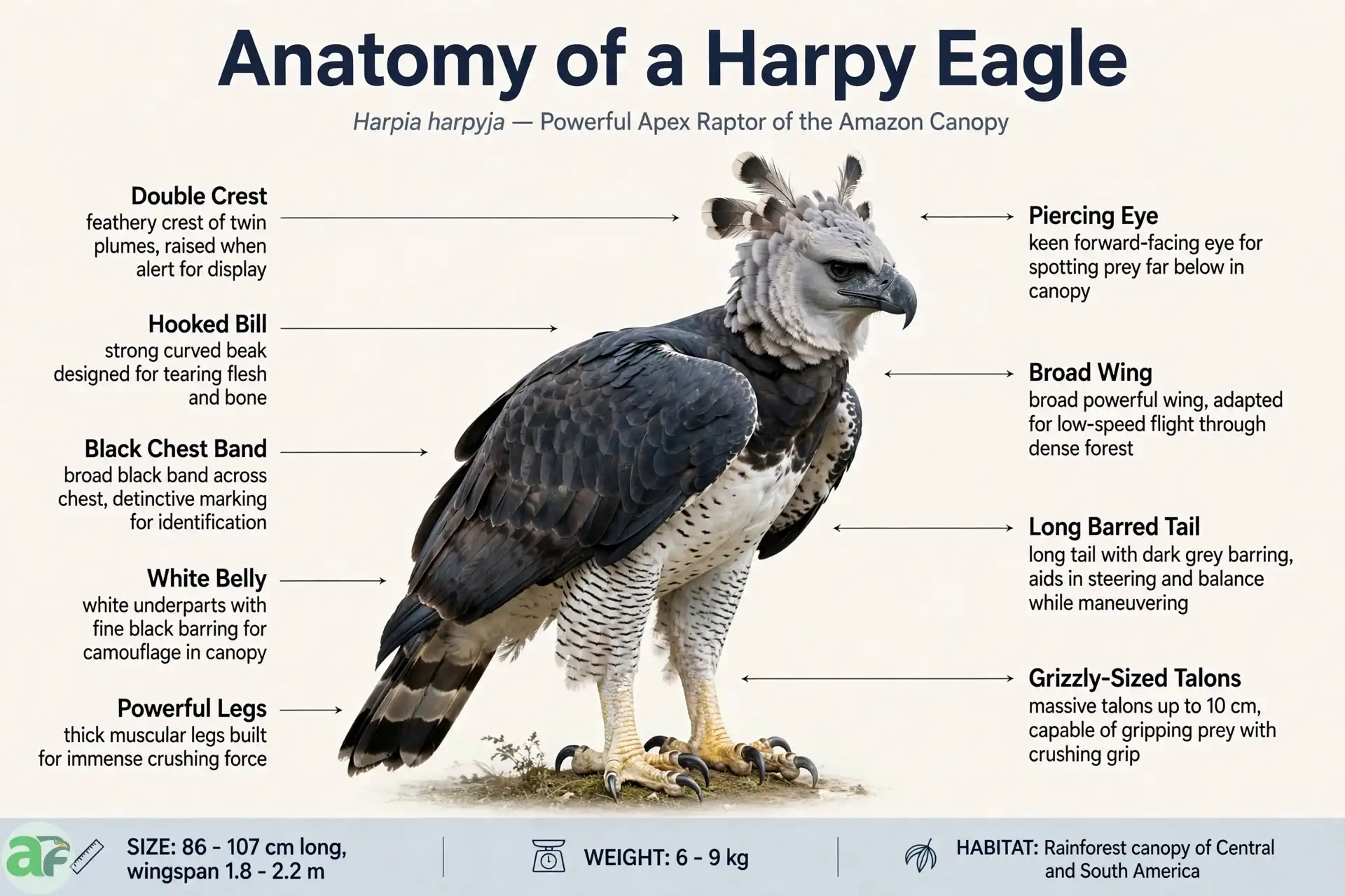 Anatomy of Harpy Eagle