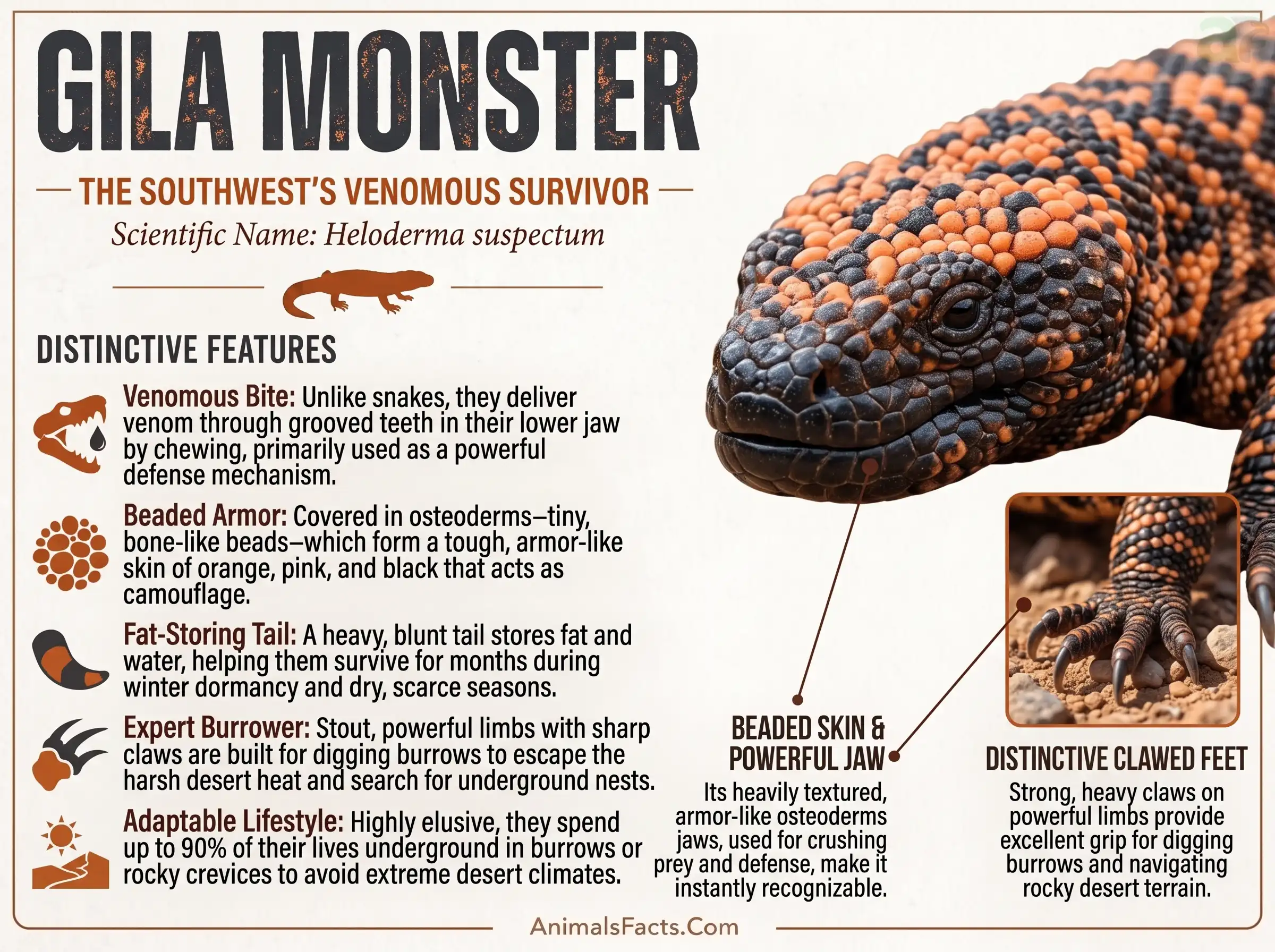 Gila Monster Venomous Lizard